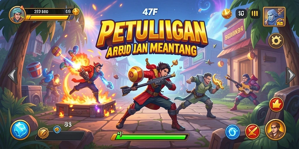 Tampilan gameplay seru dan penuh tantangan dalam 47F.