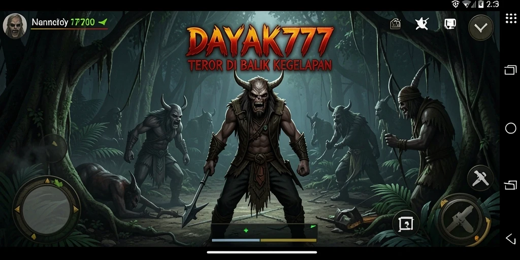 Tampilan mendebarkan dari gameplay horror DAYAK777.