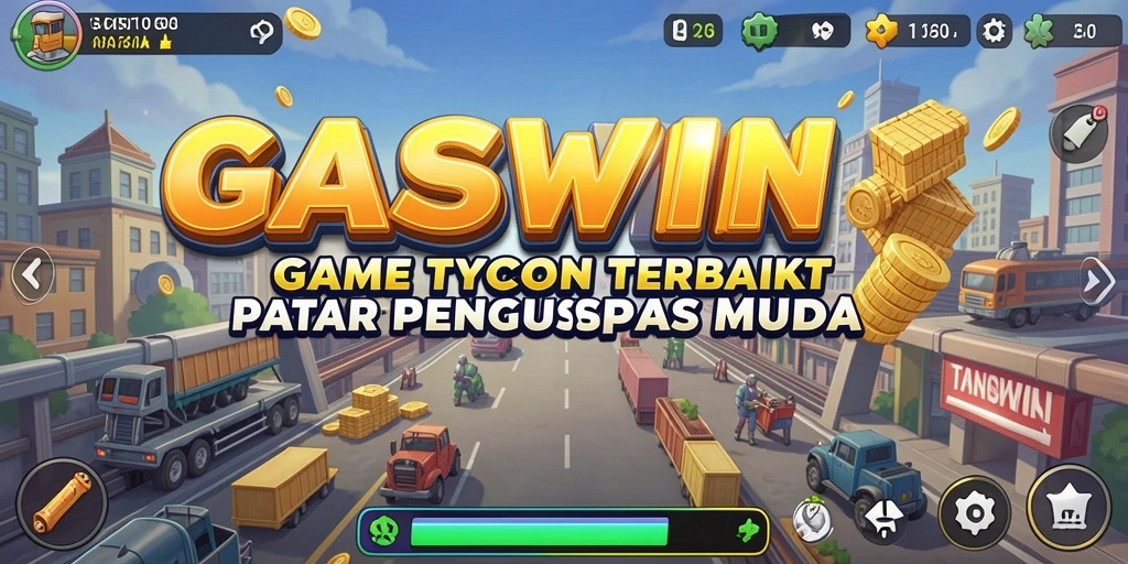 Tampilan gameplay GASWIN yang menakjubkan dengan elemen Tycoon.