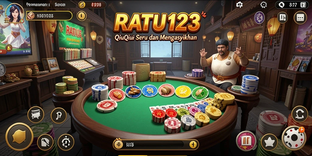 Tampilan gameplay QiuQiu yang menarik di RATU123.
