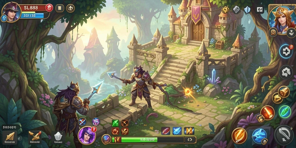 Tampilan gameplay RPG SL888 yang epik dan menarik.