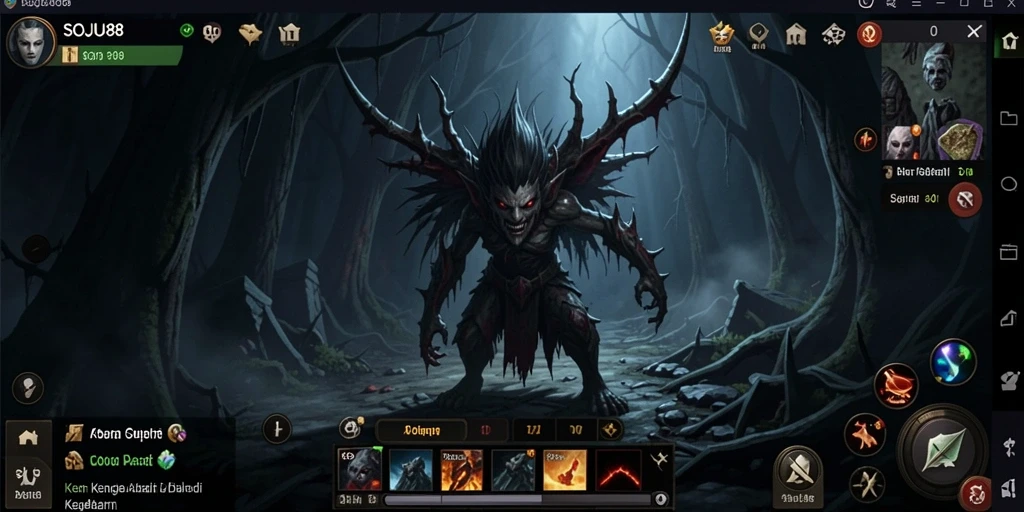 Tampilan gameplay menakutkan dalam SOJU88 yang memberi kesan mencekam.