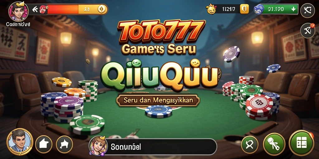 Screenshot utama TOTO777 menampilkan gameplay QiuQiu yang menarik.
